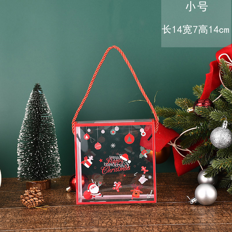 Bolsa de embalaje de Navidad transfronteriza Amazon bolsa de dulces para hornear copo de nieve bolsa de cordón de alimentos crujientes bolsa de cordón de fruta segura