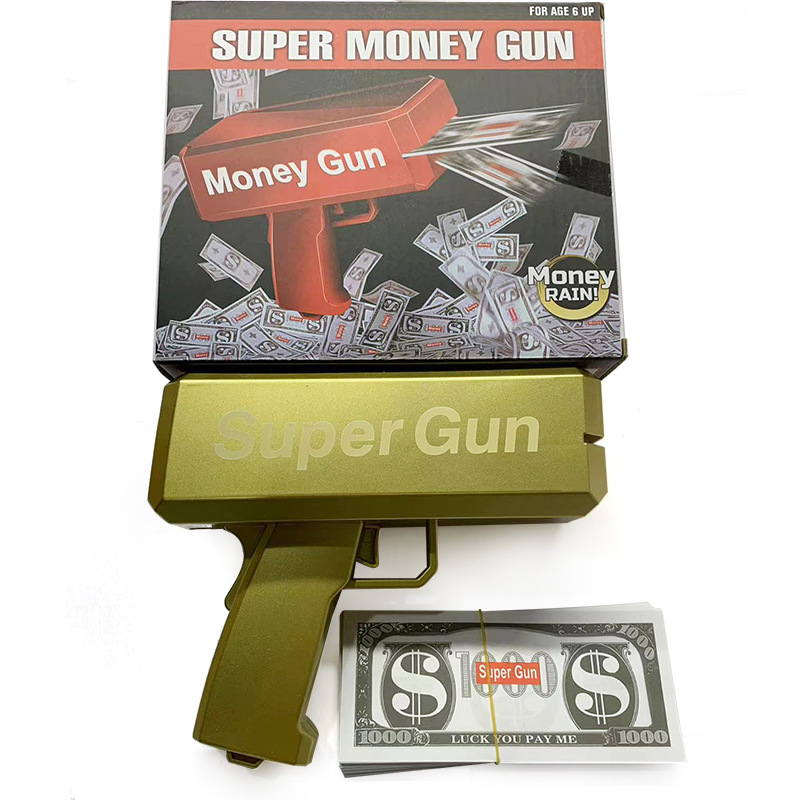 Nuevo y peculiar 60 pistolas de inyección de dinero eléctricas, pistolas de dinero, pistolas de inyección de dinero en dólares estadounidenses, pistolas de inyección de dinero, juguetes de pistola de escupir dinero