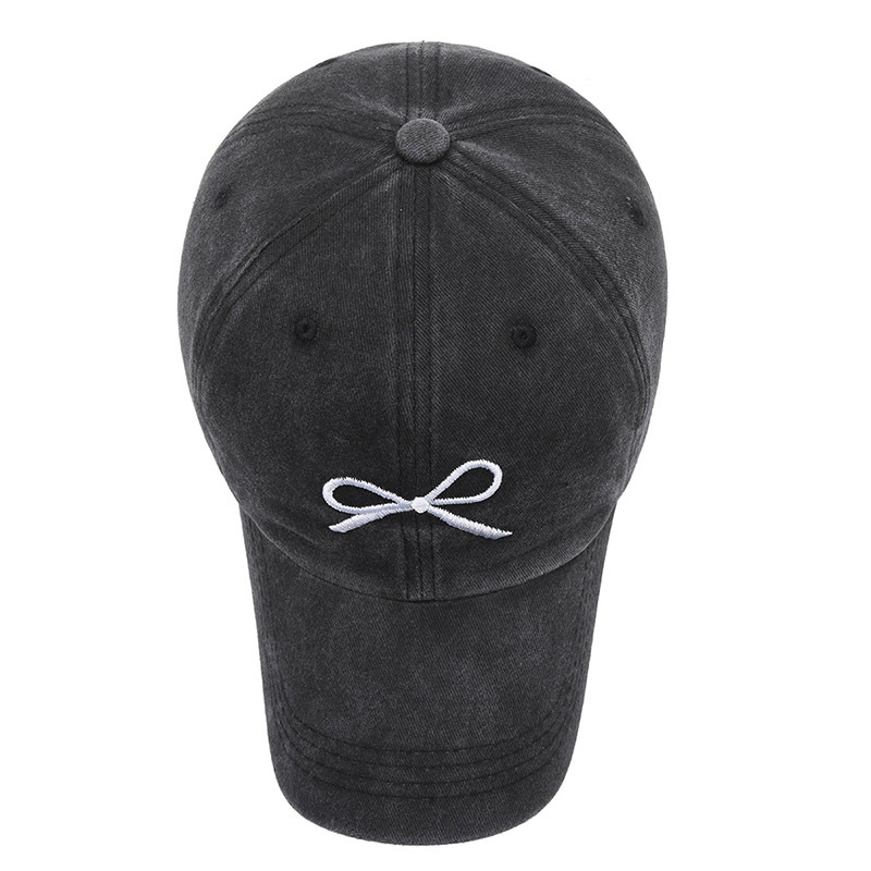 Cappellino da baseball in denim con fiocco protezione solare_voghion.com