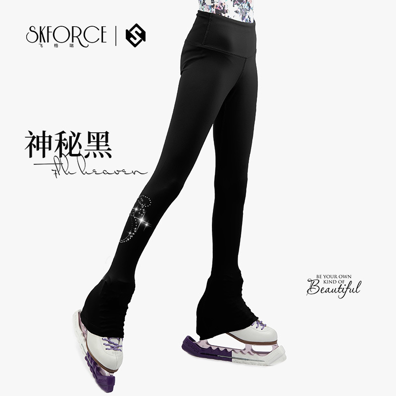 飛格瑞女児フィギュアスケート服トレーニングパンツ裸感花スケートズボン成人トレーニング服子供スケートズボン|undefined