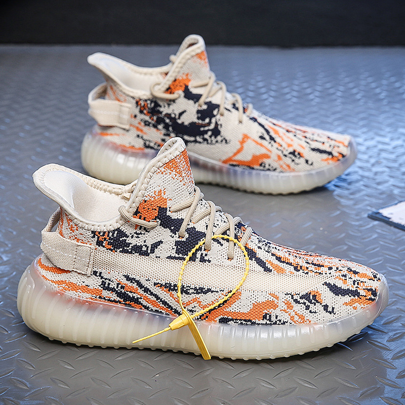 Couple's Shoes 2023 Summer Men's Breathable Flying Weaving Trendy All-match Men's Shoes Fashion Sports Casual Shoes Running Shoes