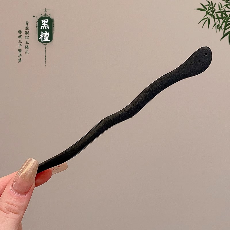 Pinzas de cabello de melocotón para mujeres estilo chino nuevo estilo antiguo acabado pinzas de madera simple y moderno pinzas de cabello de cabello de cabello