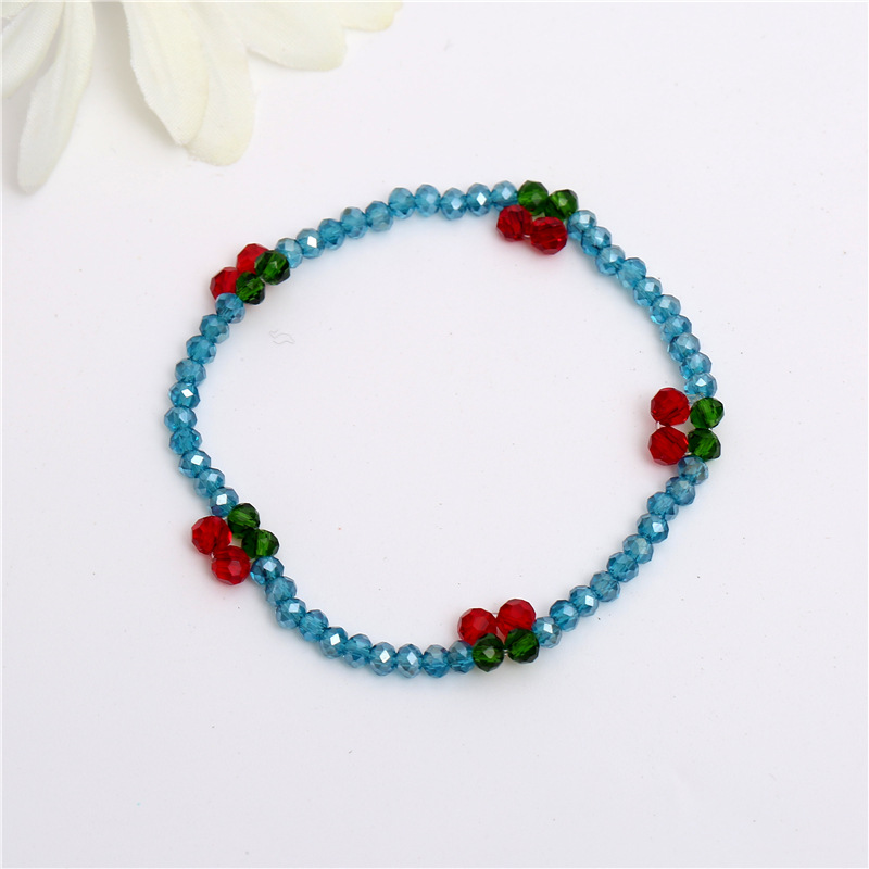 F002 天蓝色樱桃手链 2022.08.21.