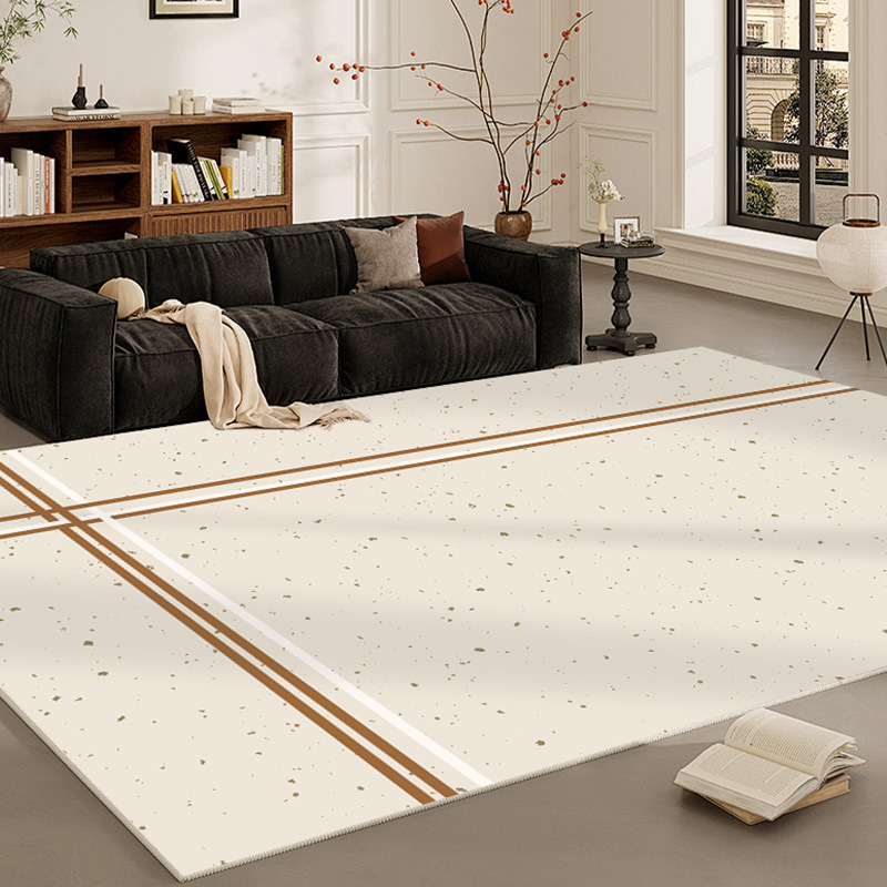 Alfombra sala de estar aire crema impermeable a prueba de contaminación simple alfombra de cama del dormitorio resistente a la suciedad fácil de cuidar alfombra aire crema minimalista