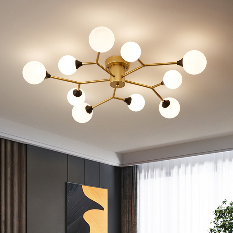 Glass modern and minimalistic creative LED lights for living room