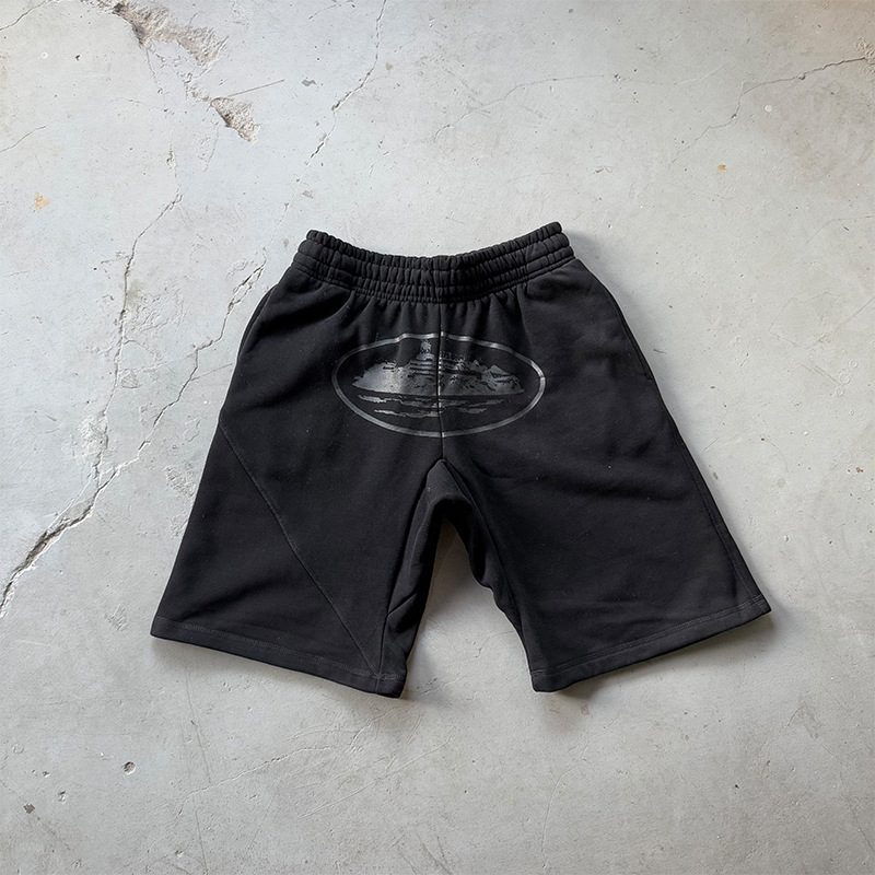 Corteiz American Street Hip Hop Print Knitting Shorts Pantalones de guardia de cinco puntos sueltos de verano de marca de moda para hombres