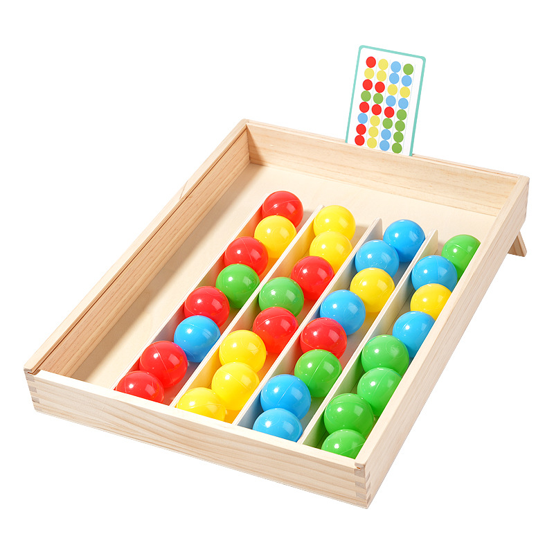 Juguetes para niños de 3 - 6 años explorar juegos de pensamiento de madera gráficos estereoscópicos ayudas didácticas juguetes cognitivos de color al por mayor image 6