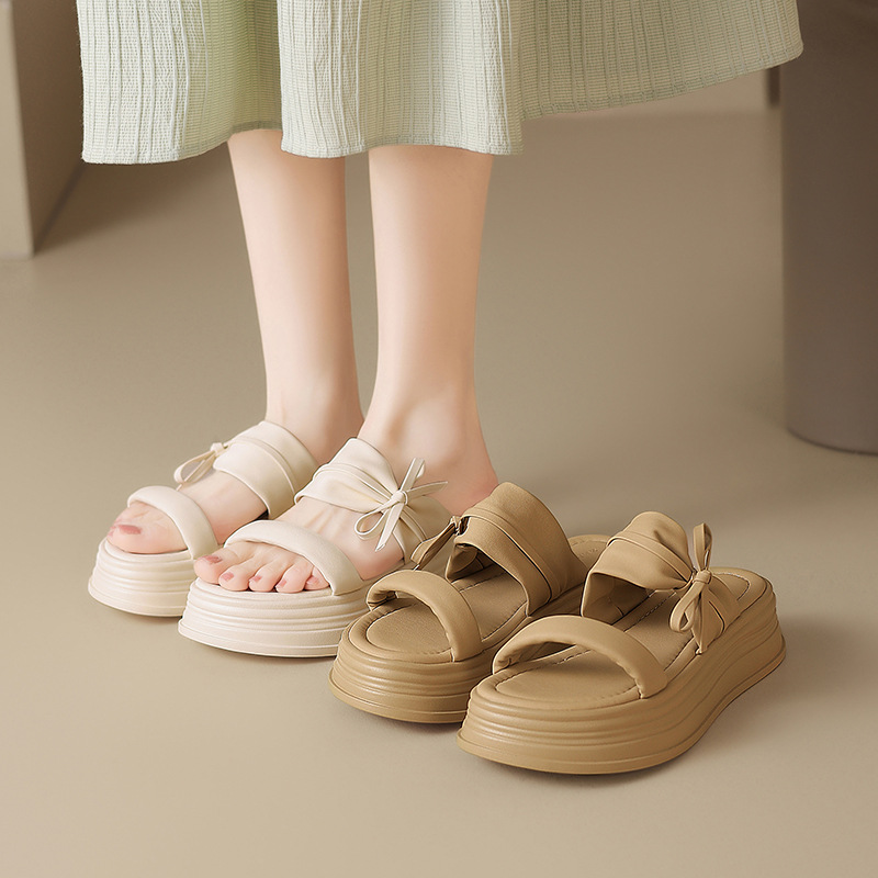 Sandal nữ quai nơ xỏ ngón phong cách tiên nữ — CE19 màu mơ