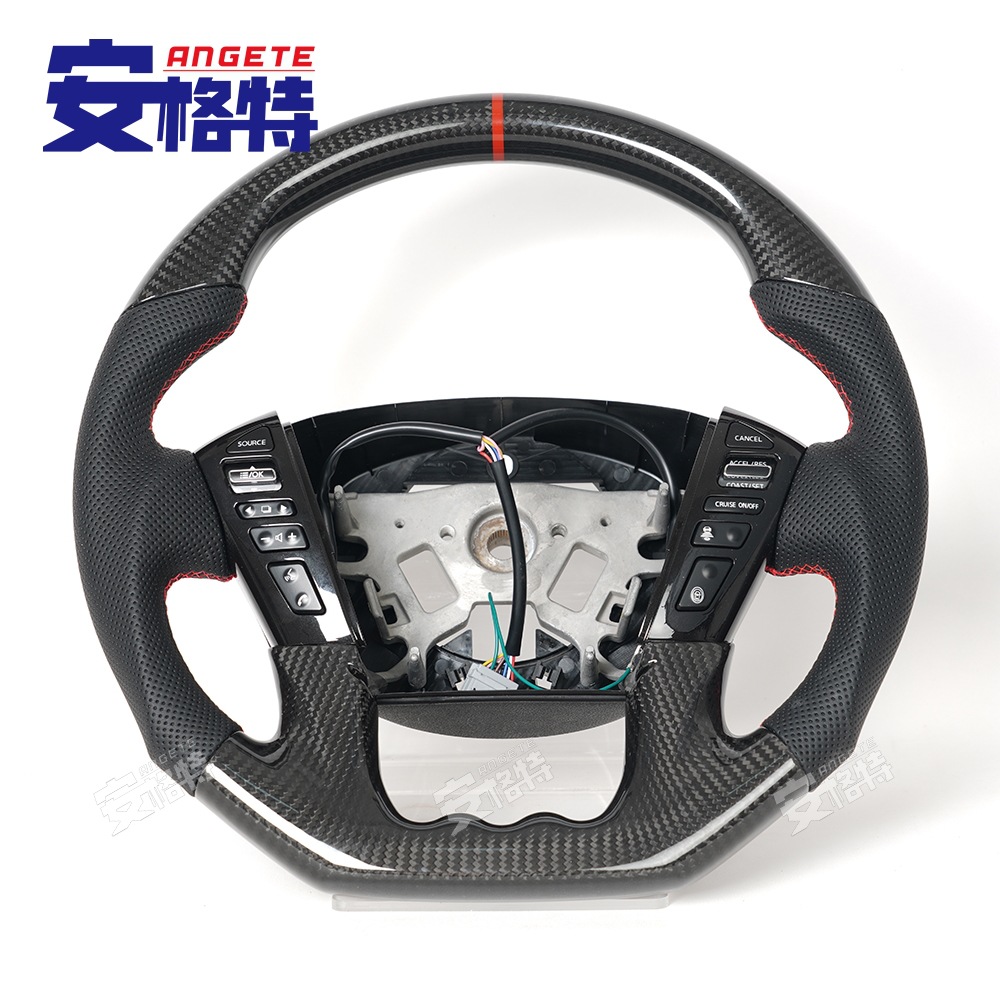 Suitable for Nissan Patrol Y62 Infiniti Qx56 Qx80 Carbon Fiber Modified Sports Car Steering Wheel