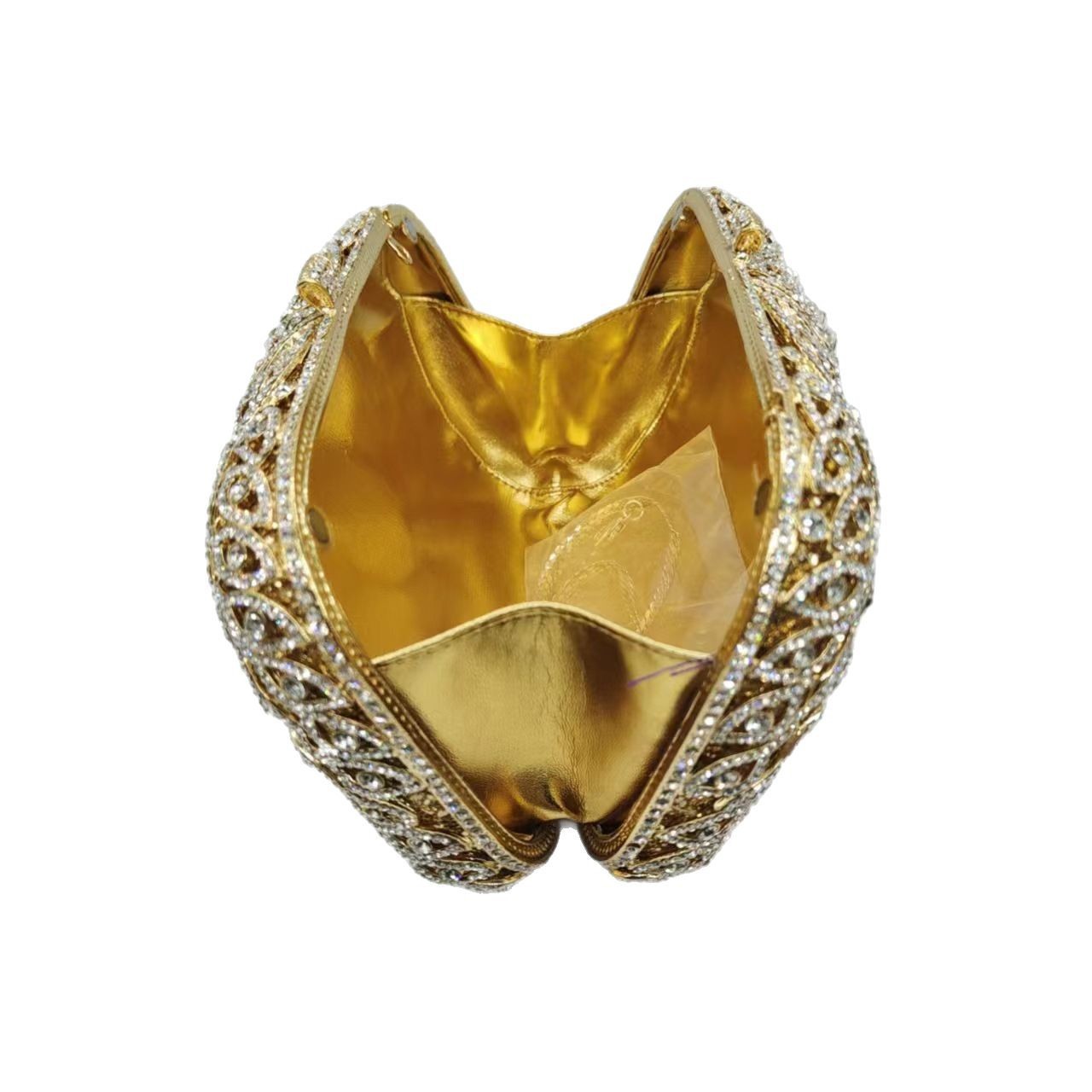 Transfronterizo nuevo paquete de cena de moda con diamantes goteo de flores de ciruela europea y americana banquete de diamantes lleno embrague nuevo duro