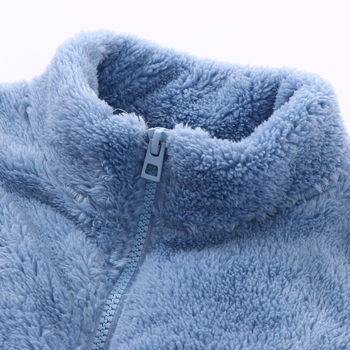 New autumn and winter children's vests, boys and girls, comfortable velvet and velvet vests, zipper baby warm vests