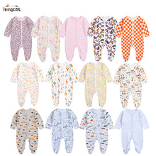 春秋外贸婴儿连体衣新生儿棉质长袖包脚睡衣男女宝宝连脚爬服哈衣
