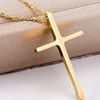 Golden necklace stainless steel, chain for key bag  suitable for men and women, accessory, does not fade, simple and elegant design, European style