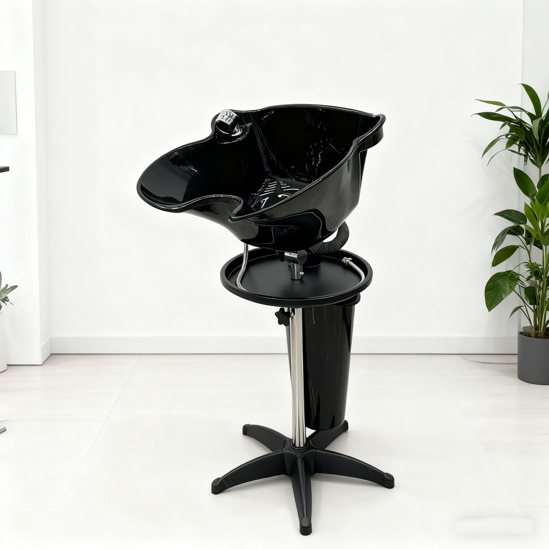 lavabo vertical portátil móvil lavabo de salón de cabello elevable lavabo de salón con boquilla de pulverización y cubo de agua