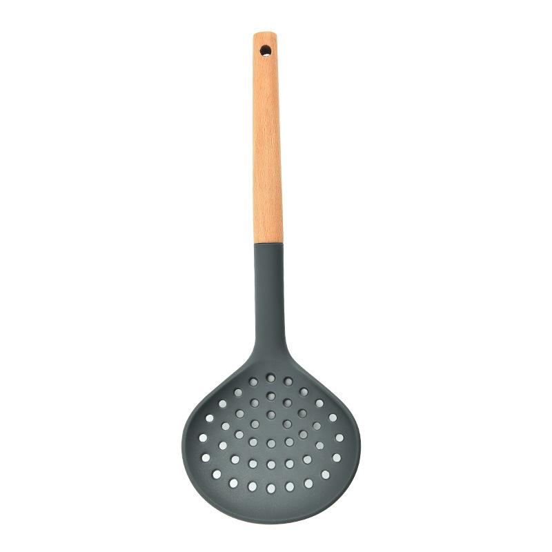 Paleta de silicona con mango de madera, cuchara de cocina, utensilios de cocina, juego de 11 piezas, cubo de almacenamiento, utensilios de cocina, utensilios de cocina de silicona, juego de 12 piezas