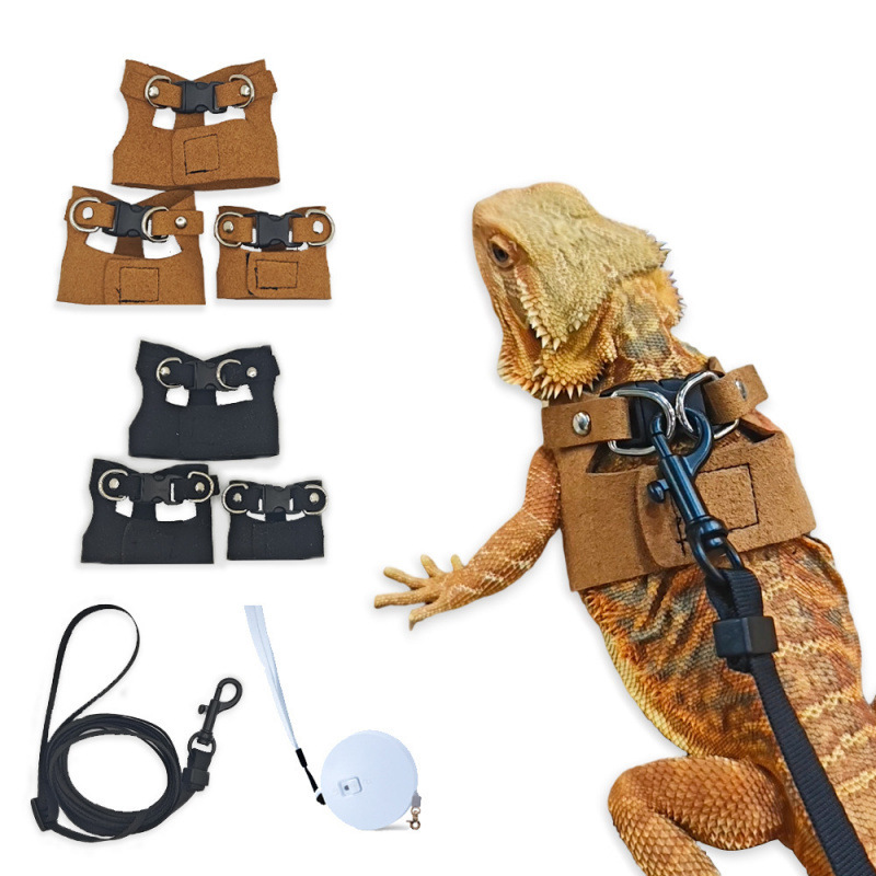 Cross-Border Popular Lizard Leash, Reptile Outdoor Harness, Chameleon, Squirrel Split Lizard Leash