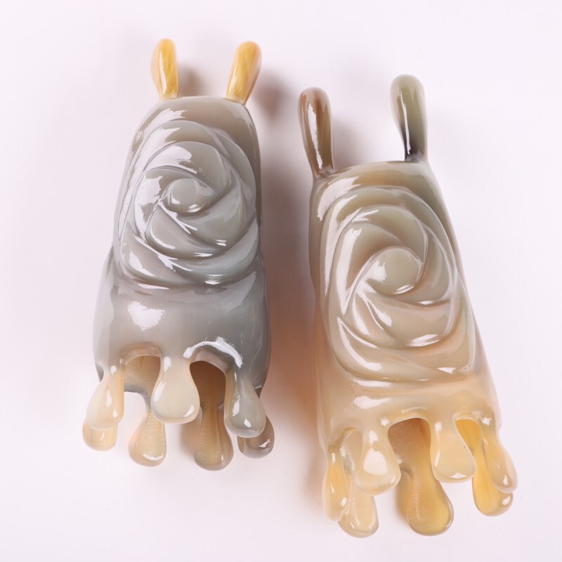 牛角梳头疗梳雕玫瑰花头部经络梳子头皮按摩梳美鼻通用天然正品梳|undefined