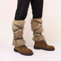 Трансграничный ретро cos Viking рукава чехол для ног костюм из искусственного меха зимой амазонка
