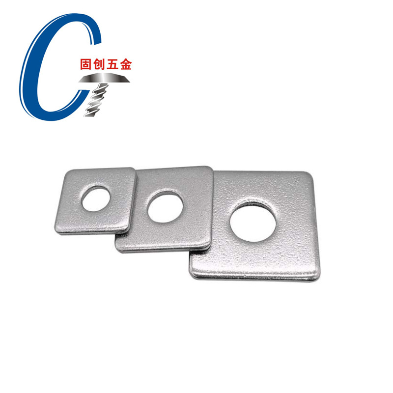 不锈钢304方斜垫圈四方平垫方形垫圈冲压垫片M6-M20DIN436