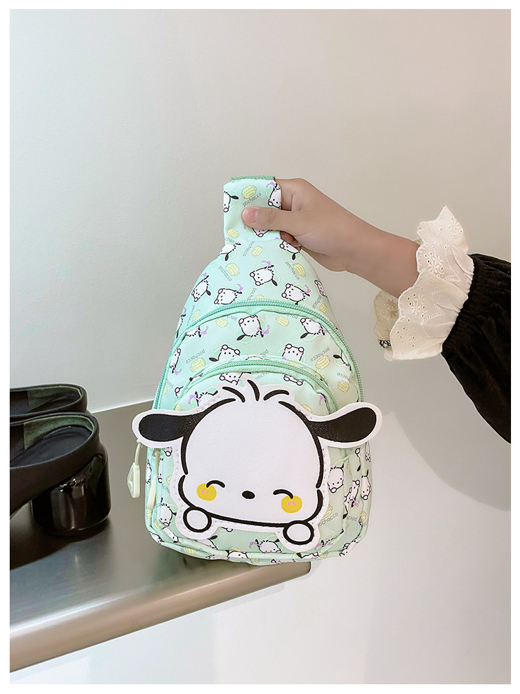 Wholesale new cross-border small-sized children's chest bags with double zippers and large capacity, cute single-shoulder bags for boys and girls in kindergartens undefined
