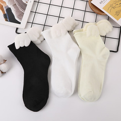 Macho Socks 2.0 Lolita Winged Socks Solid Color JK Angel Socks Couple Best Friend JK Mid-Tube Socks