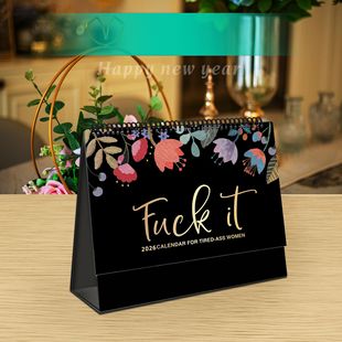 2026 English Women's Desk Calendar Foreign Trade Calendar Wall Calendar English Wall Calendar Cross-Border Exclusive Original Design