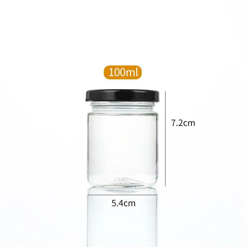 丸型ピクルスボトル密封透明高温耐性黄桃缶詰ボトルガラス蜂蜜ボトルジャムチリソース在庫あり|undefined