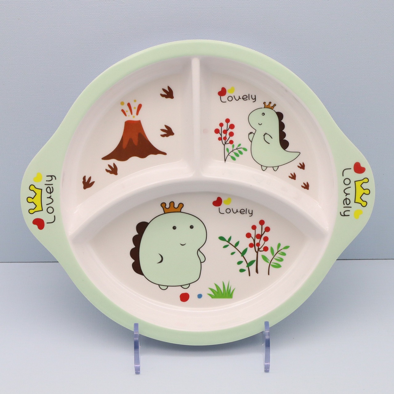 元のメーカーの卸売り膜の中で子供の段の食事の皿の円形の多格の子供の食器の3段の4段の食事の皿を貼ります。