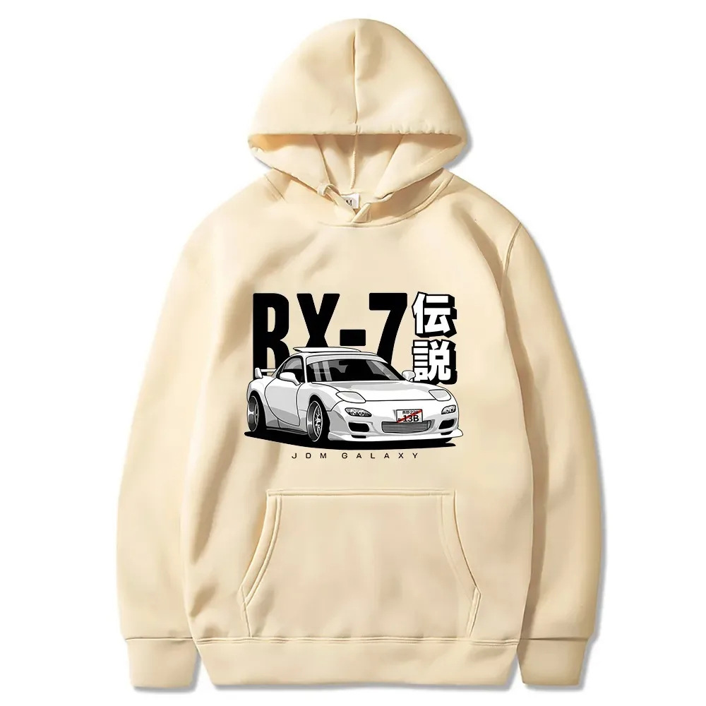 2024 ndy hoodie retro RX7 FD Drift Japanese car print breath