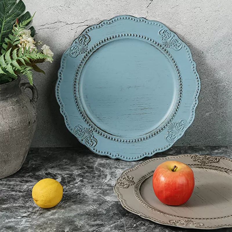 新款现货美式复古高级感高颜值果盘家用客厅零食甜品盘外贸批发