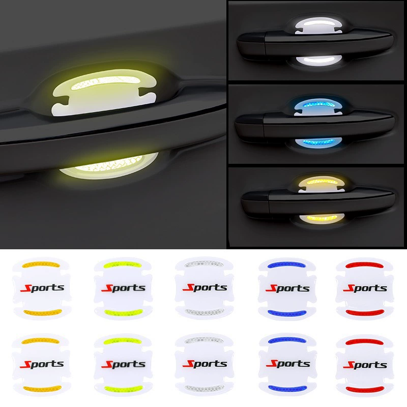 Трансграничная новая автомобильная дверная чаша анти-царапание наклейки индивидуальность спортивный универсальная автомобильная дверная ручка зеркало заднего вида