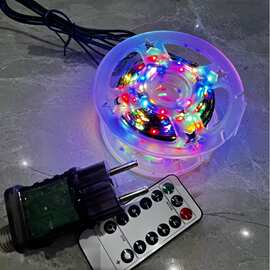 插电遥控圣诞树绿线led铜线灯串满天星绿植藤条挂树上户外节日灯