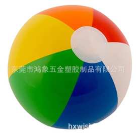 源头批发加厚PVC充气六片沙滩球儿童户外玩耍球120CM六色彩球