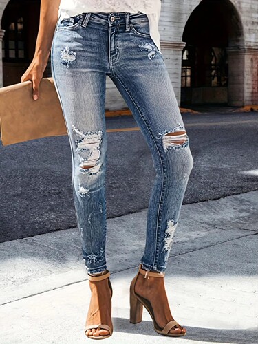 New Women's Fashion Hot Jeans for Women, High Elasticity, Slimming, Comfortable and Versatile Leisure