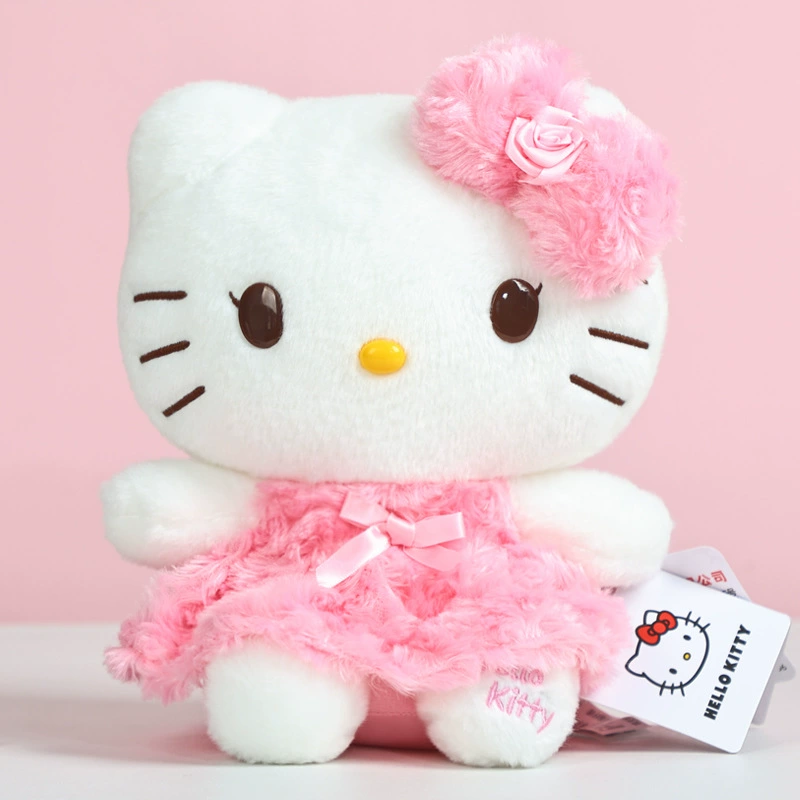 Hello Kitty, Hello Kitty, джинсовая юбка, плюшевая кукла, бархатная игрушка