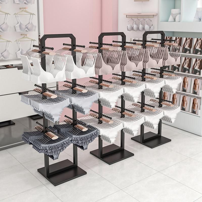 内衣店内衣货架 内裤文胸展示架 商场双面挂短裤架中岛展架陈列架