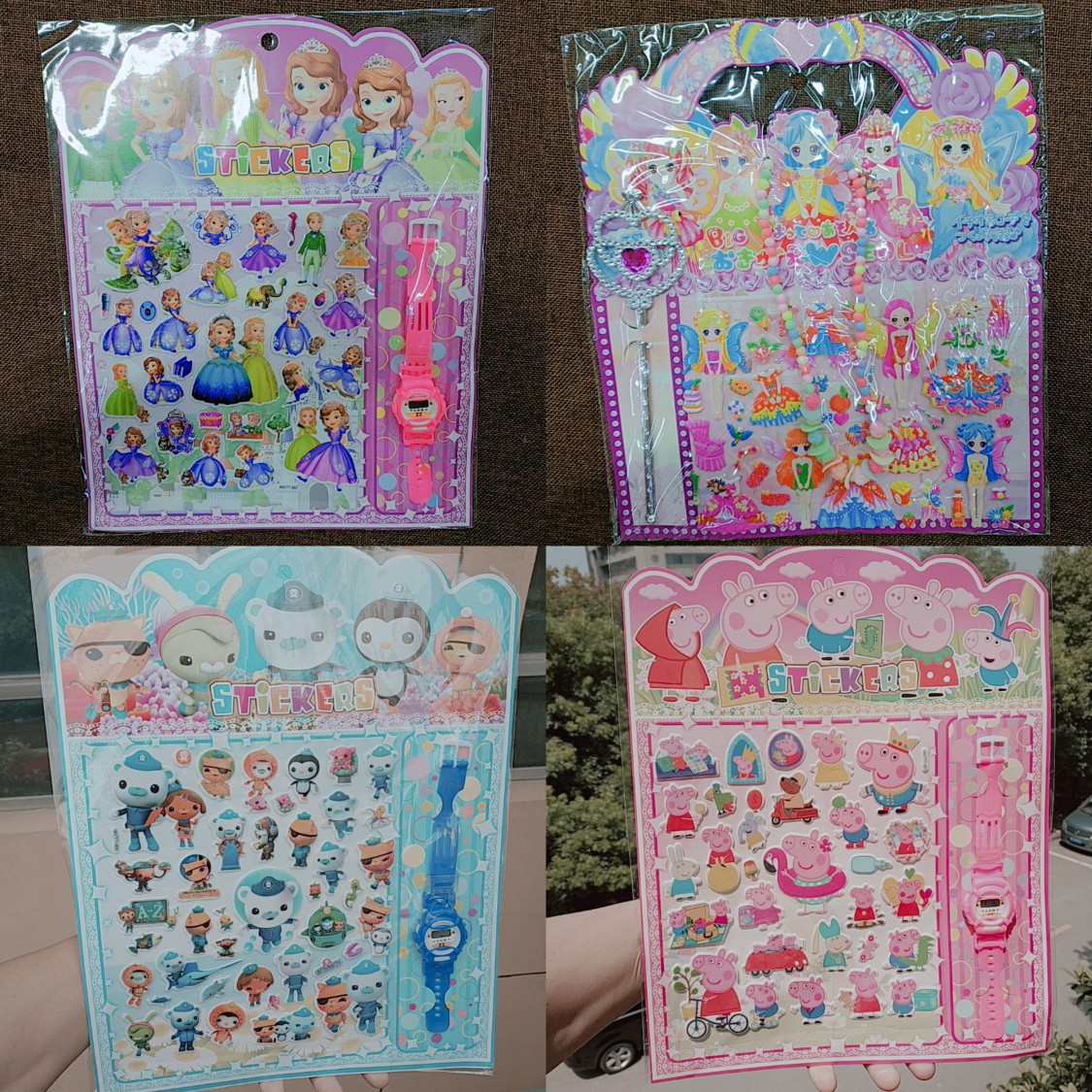 Nuevo feliz dibujos animados dibujos animados burbujas artesanía regalo de recompensa pegatinas de jardín de infantes 3D movimiento tridimensional