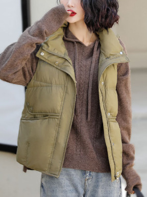 Winter vest with down