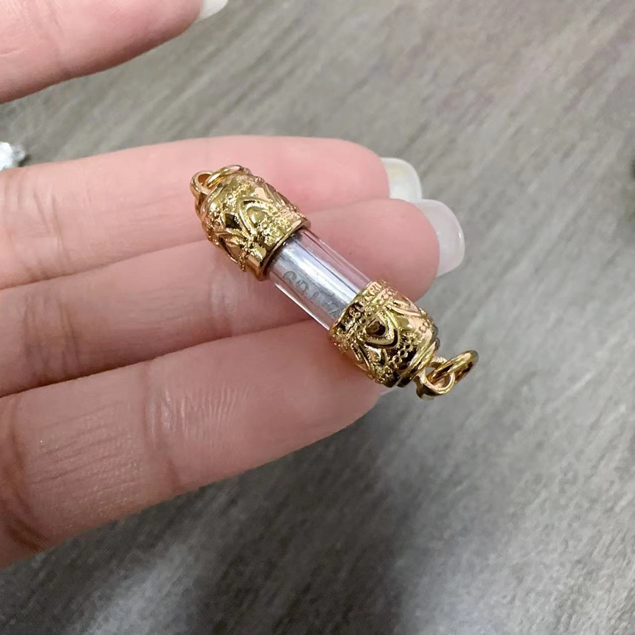 Collana tubolare con amuleto thailandese Lina Girl, antica benedizione in argento, statua di Buddha in oro, stile retrò, ciondolo versatile_voghion.com