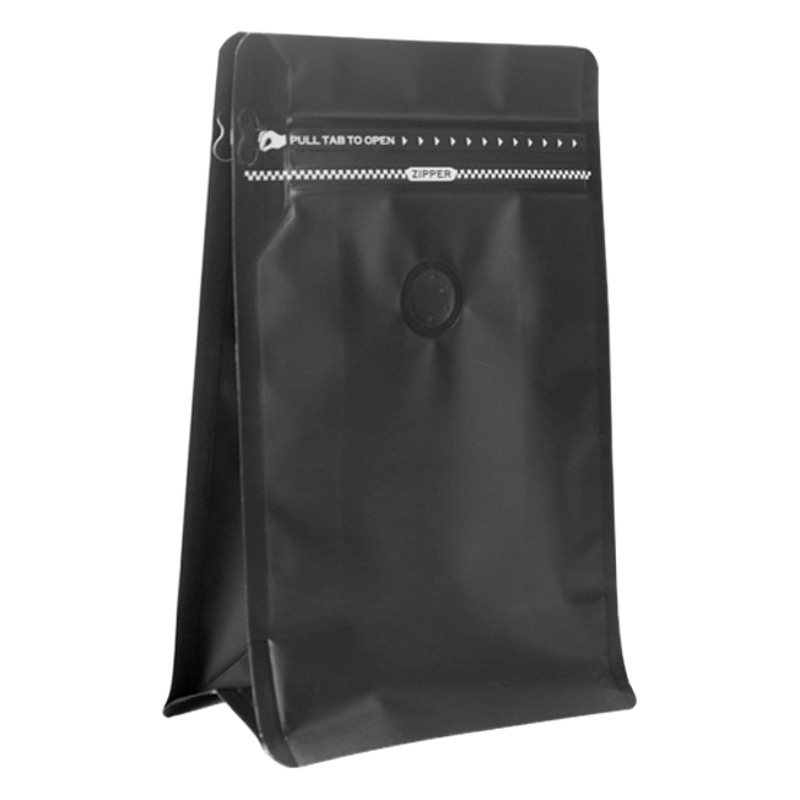 Bolsa de embalaje con cremallera esmerilada bolsa de té verde Tailandés bolsa de piel de vaca té de café bolsa de papel de aluminio una libra de café en grano bolsa sellada
