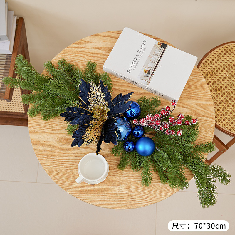 純粋なPEクリスマス藤条牛角クリスマス装飾品暖炉階段飾りクリスマス藤条シミュレーション装飾品|undefined