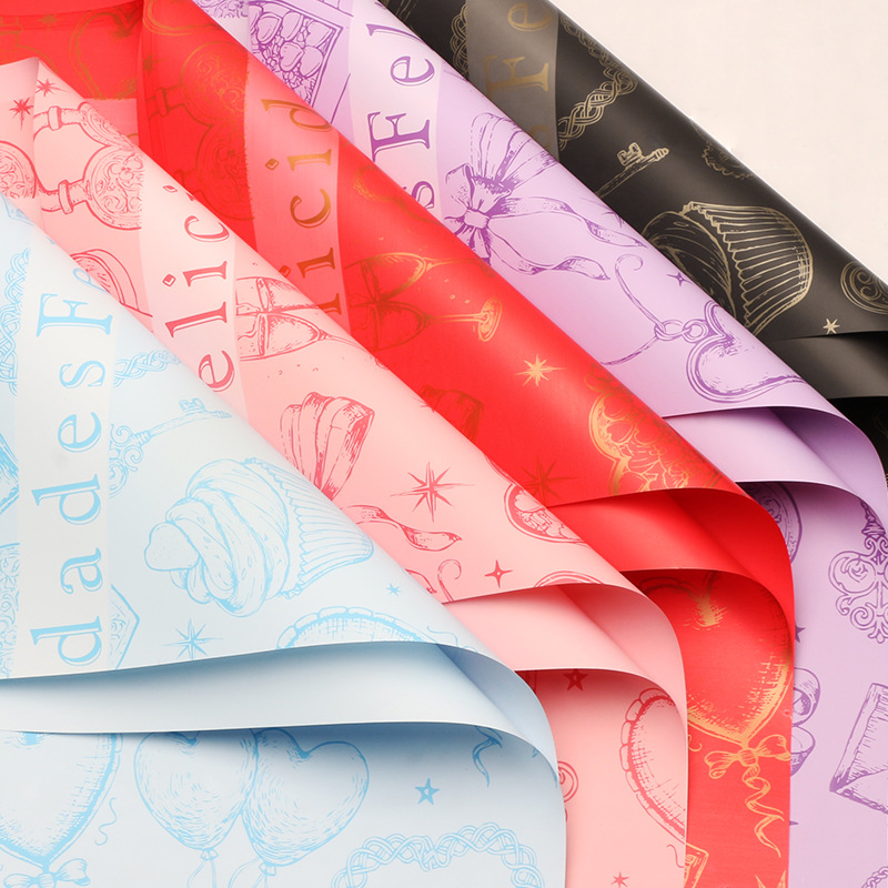 Huaxi oso español flor de embalaje floral comercio exterior transfronterizo florista diy ramo de flores regalo floral papel de embalaje floral