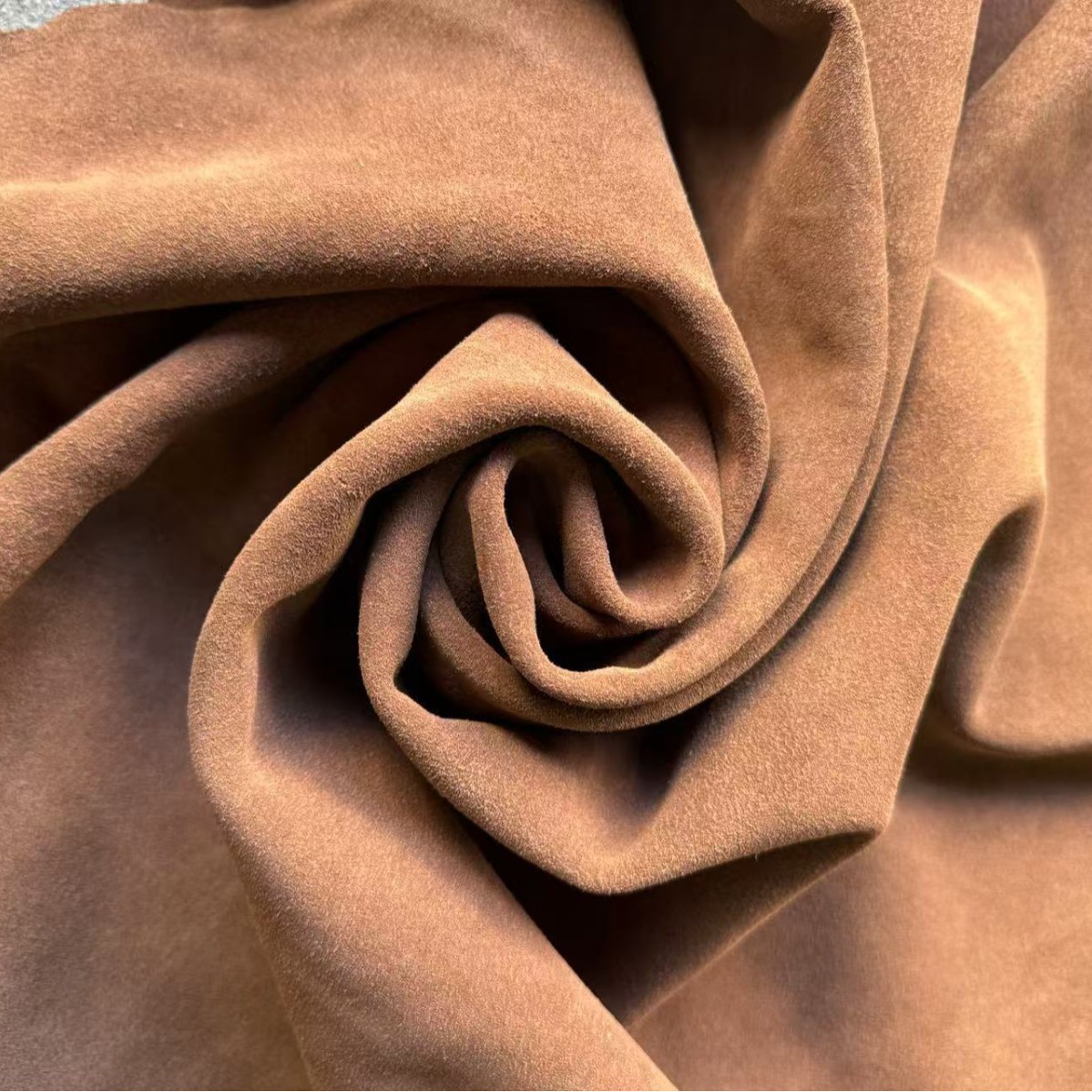 舞蹈鞋毛底 二层反绒牛皮 咖色