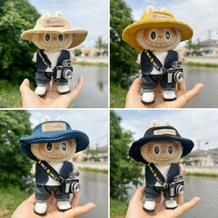 Clothing Only Keychain Blind Box Labubu Clothes Fashion Denim Set 17CM Doll Labubu Hat Trend