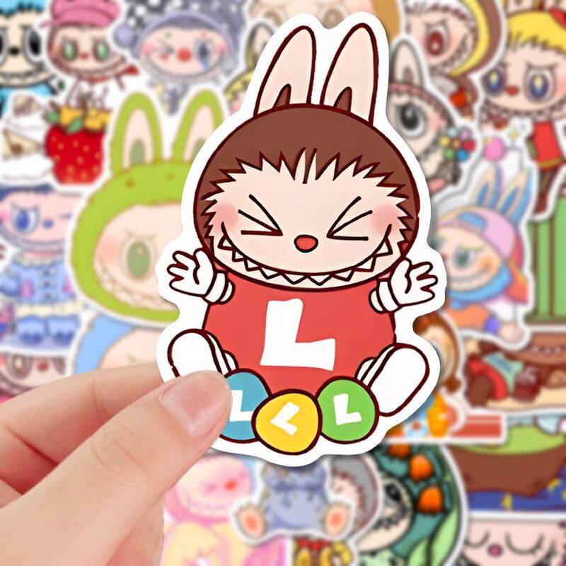 【ラブブ】人気の高見えラブブステッカー 漫画 かわいい バブルマート デコレーション ハンドブック 防水ステッカー|undefined