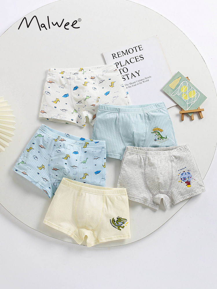 Malwee transfronterizo nueva ropa interior para niños verano A 110 a 170cm cinco paquetes fábrica de origen