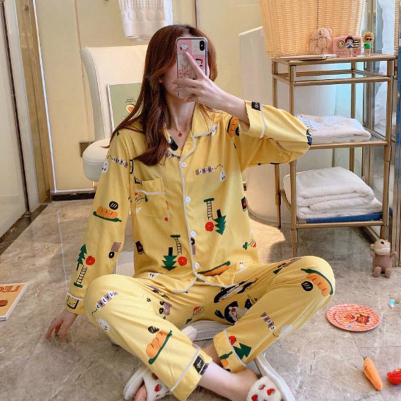 〖Flores dulces〗 Pijamas para madre, mangas largas para mujer, primavera, otoño e invierno, ropa a domicilio para mujer, traje suelto de talla grande