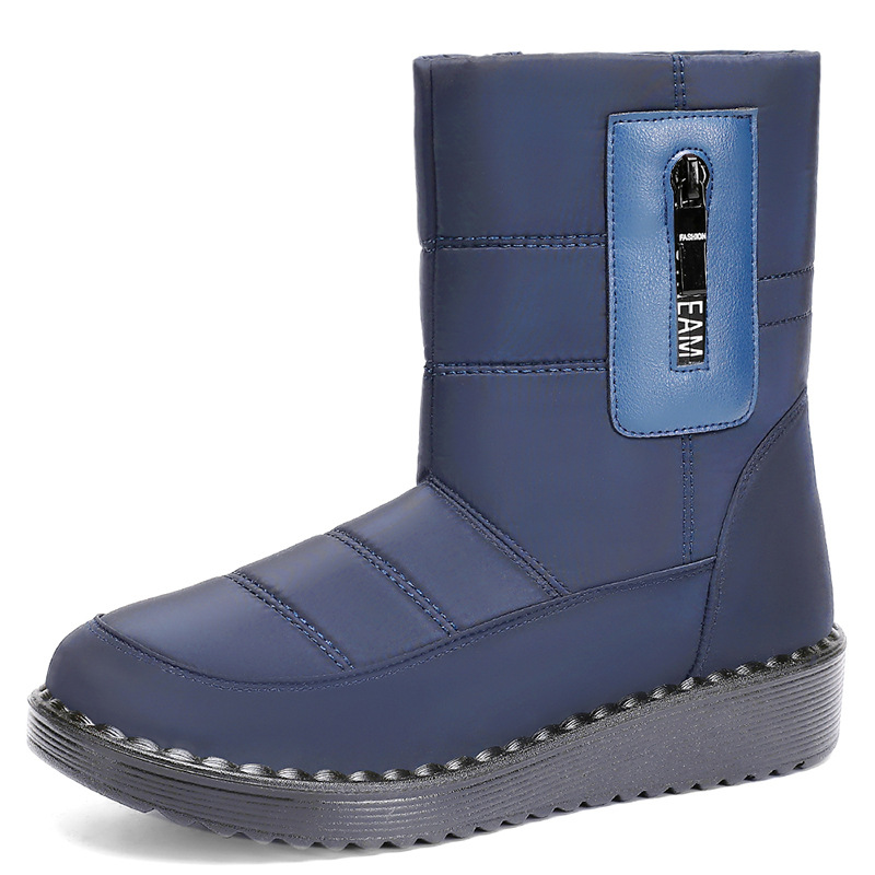 Zapatos de algodón 2025 invierno botas de algodón de poliuretano botas gruesas de lana calentamiento transfronterizo botas de nieve al por mayor