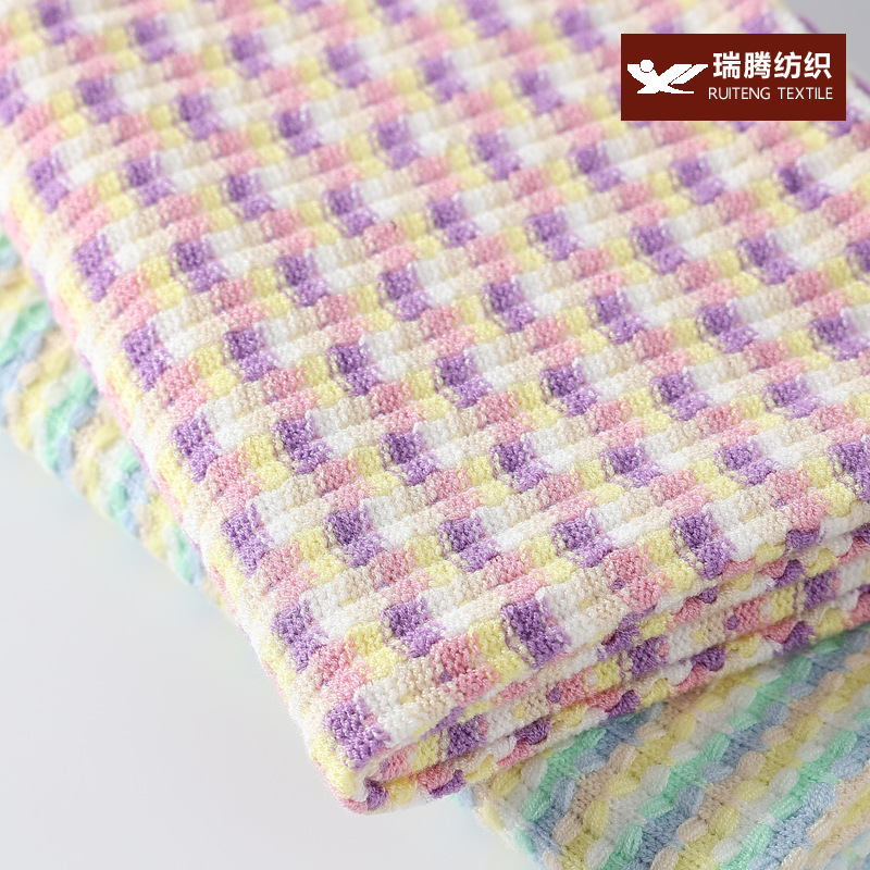 彩色蝶纹提花毛线针织面料 抗起球 服装裙帽子围巾布料 抱枕毯子