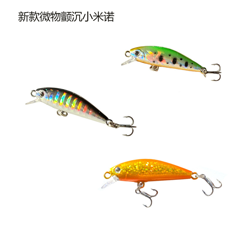 5 Colors Shallow Diving Minnow Lures Sinking Hard Plastic Baits Fresh Water Bass Swimbait Tackle Gear